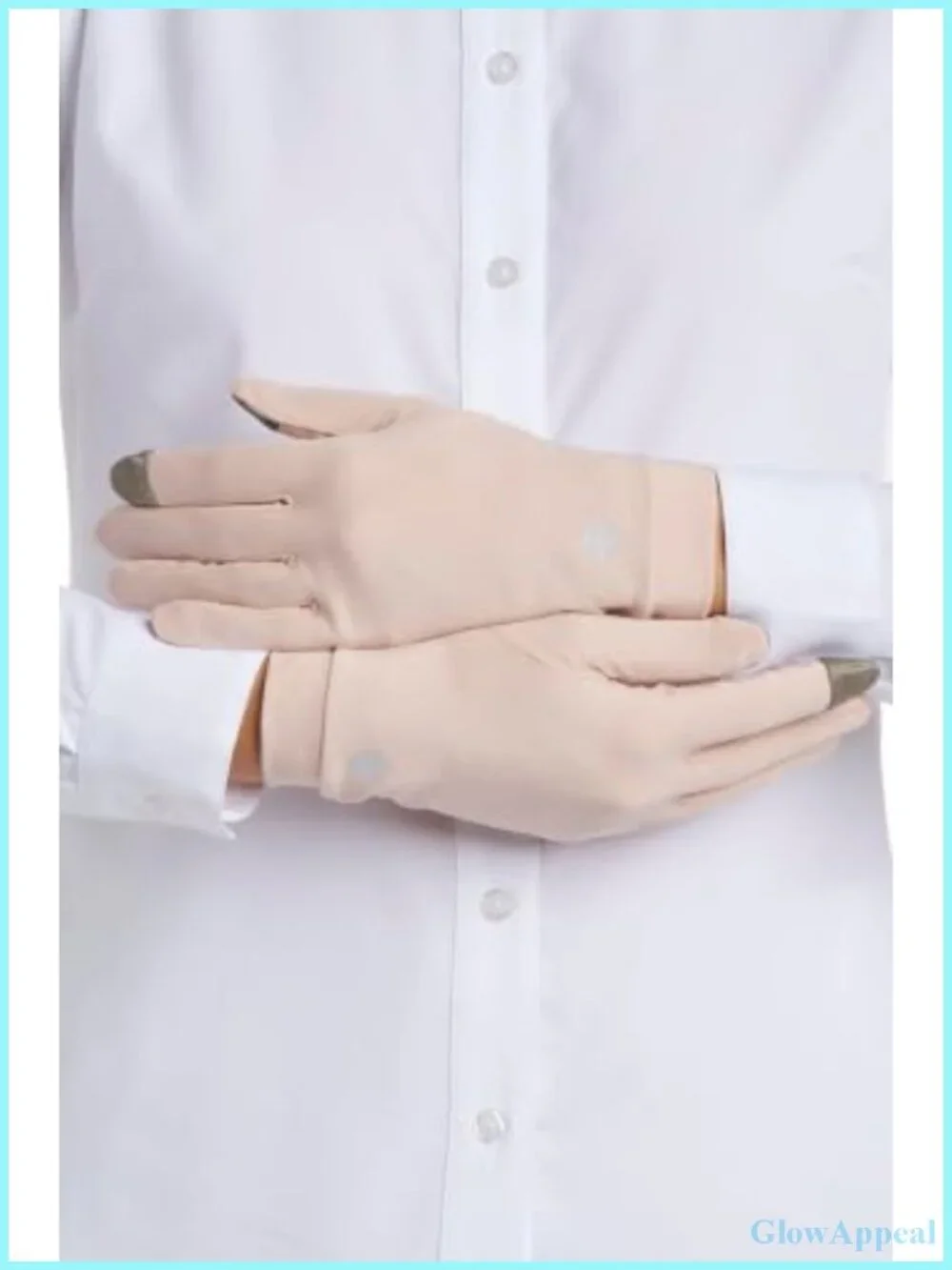 UPF 50+ Full Finger Sun Gloves Touchscreen Silicone Grip Lightweight